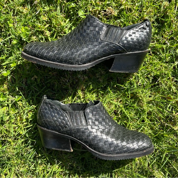 Cole Haan Shoes - Vintage 90s Cole Haan Basketweave Leather Loafers Size 9 Made in Brazil